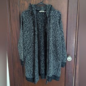 Soft Surroundings Go Lively Bestow Travel Wrap Jacket Dark Charcoal Size XS